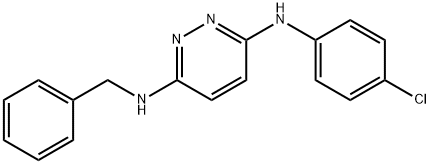 N-benzyl-N-[6-(4-chloroanilino)-3-pyridazinyl]amine 구조식 이미지