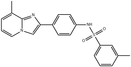 3-methyl-N-[4-(8-methylimidazo[1,2-a]pyridin-2-yl)phenyl]benzenesulfonamide Structure