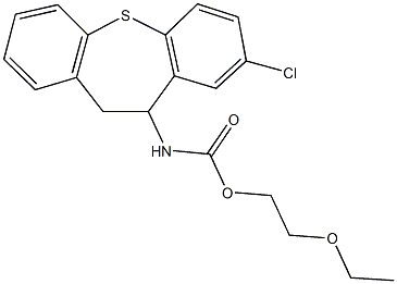 2-ethoxyethyl 8-chloro-10,11-dihydrodibenzo[b,f]thiepin-10-ylcarbamate Structure