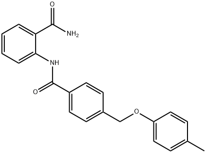 2-({4-[(4-methylphenoxy)methyl]benzoyl}amino)benzamide 구조식 이미지