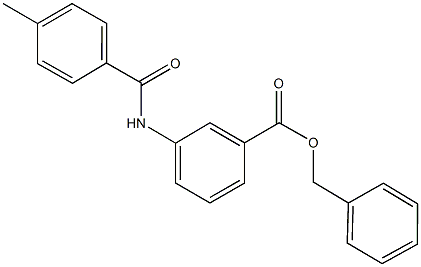 benzyl 3-[(4-methylbenzoyl)amino]benzoate Structure