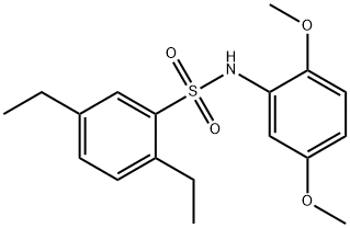 N-(2,5-dimethoxyphenyl)-2,5-diethylbenzenesulfonamide Structure