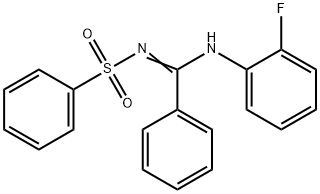 N-[[(2-fluorophenyl)imino](phenyl)methyl]benzenesulfonamide 구조식 이미지