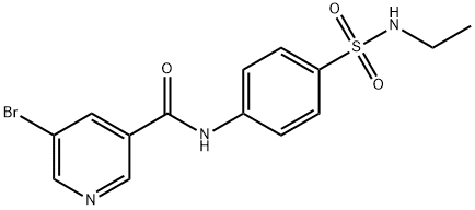 5-bromo-N-{4-[(ethylamino)sulfonyl]phenyl}nicotinamide Structure