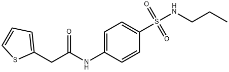 N-{4-[(propylamino)sulfonyl]phenyl}-2-(2-thienyl)acetamide Structure