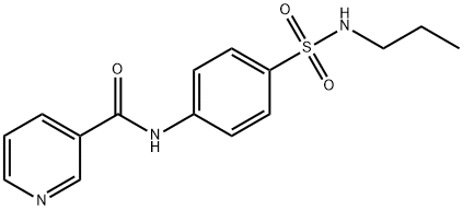 N-{4-[(propylamino)sulfonyl]phenyl}nicotinamide 구조식 이미지