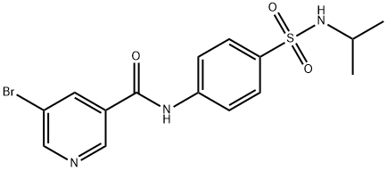 5-bromo-N-{4-[(isopropylamino)sulfonyl]phenyl}nicotinamide 구조식 이미지