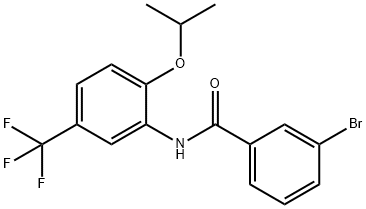 3-bromo-N-[2-isopropoxy-5-(trifluoromethyl)phenyl]benzamide 구조식 이미지