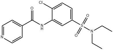 N-{2-chloro-5-[(diethylamino)sulfonyl]phenyl}isonicotinamide 구조식 이미지