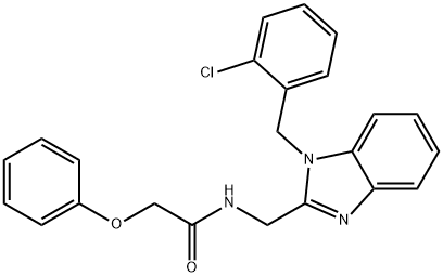 N-{[1-(2-chlorobenzyl)-1H-benzimidazol-2-yl]methyl}-2-phenoxyacetamide Structure