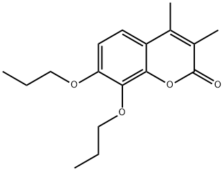 3,4-dimethyl-7,8-dipropoxy-2H-chromen-2-one 구조식 이미지