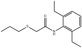 N-(2,6-diethylphenyl)-2-(propylsulfanyl)acetamide 구조식 이미지