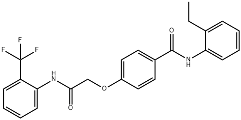 N-(2-ethylphenyl)-4-{2-oxo-2-[2-(trifluoromethyl)anilino]ethoxy}benzamide 구조식 이미지