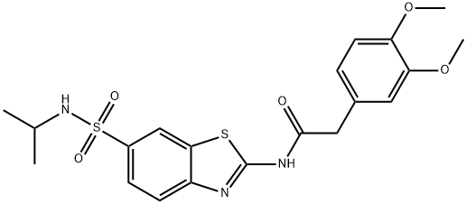 2-(3,4-dimethoxyphenyl)-N-{6-[(isopropylamino)sulfonyl]-1,3-benzothiazol-2-yl}acetamide Structure