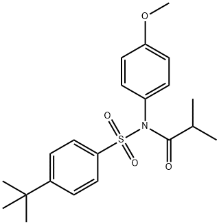 4-tert-butyl-N-isobutyryl-N-(4-methoxyphenyl)benzenesulfonamide Structure