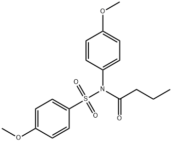 N-butyryl-4-methoxy-N-(4-methoxyphenyl)benzenesulfonamide 구조식 이미지