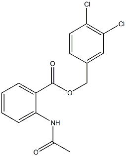 3,4-dichlorobenzyl 2-(acetylamino)benzoate 구조식 이미지