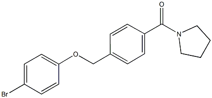 1-{4-[(4-bromophenoxy)methyl]benzoyl}pyrrolidine 구조식 이미지