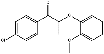1-(4-chlorophenyl)-2-(2-methoxyphenoxy)-1-propanone Structure