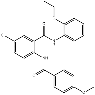 5-chloro-N-(2-ethoxyphenyl)-2-[(4-methoxybenzoyl)amino]benzamide Structure