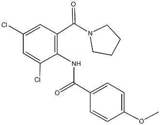 N-[2,4-dichloro-6-(1-pyrrolidinylcarbonyl)phenyl]-4-methoxybenzamide Structure