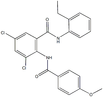 3,5-dichloro-N-(2-ethylphenyl)-2-[(4-methoxybenzoyl)amino]benzamide Structure