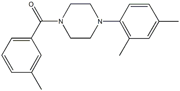 1-(2,4-dimethylphenyl)-4-(3-methylbenzoyl)piperazine Structure