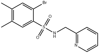 2-bromo-4,5-dimethyl-N-(2-pyridinylmethyl)benzenesulfonamide Structure
