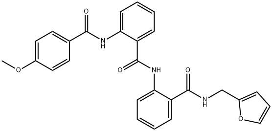 N-(2-{[(2-furylmethyl)amino]carbonyl}phenyl)-2-[(4-methoxybenzoyl)amino]benzamide 구조식 이미지