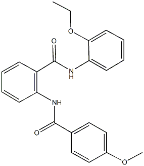 N-(2-ethoxyphenyl)-2-[(4-methoxybenzoyl)amino]benzamide 구조식 이미지