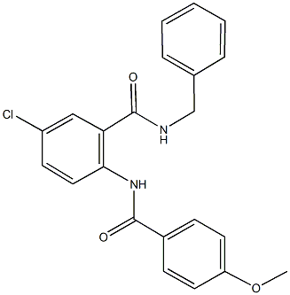 N-benzyl-5-chloro-2-[(4-methoxybenzoyl)amino]benzamide Structure