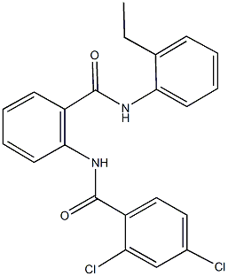 2,4-dichloro-N-{2-[(2-ethylanilino)carbonyl]phenyl}benzamide Structure