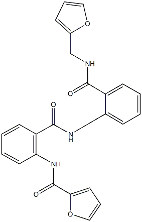 N-{2-[(2-{[(2-furylmethyl)amino]carbonyl}anilino)carbonyl]phenyl}-2-furamide 구조식 이미지