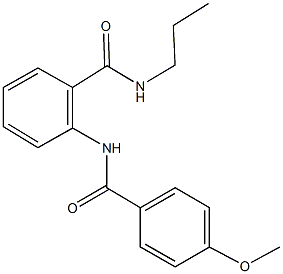 2-[(4-methoxybenzoyl)amino]-N-propylbenzamide 구조식 이미지