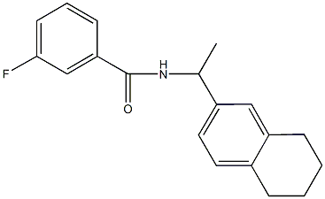 3-fluoro-N-[1-(5,6,7,8-tetrahydro-2-naphthalenyl)ethyl]benzamide 구조식 이미지