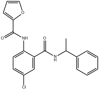 N-(4-chloro-2-{[(1-phenylethyl)amino]carbonyl}phenyl)-2-furamide Structure