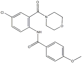 N-[4-chloro-2-(4-morpholinylcarbonyl)phenyl]-4-methoxybenzamide 구조식 이미지