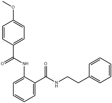 2-[(4-methoxybenzoyl)amino]-N-(2-phenylethyl)benzamide 구조식 이미지