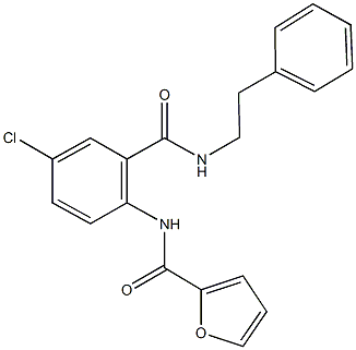 N-(4-chloro-2-{[(2-phenylethyl)amino]carbonyl}phenyl)-2-furamide 구조식 이미지