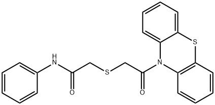 2-{[2-oxo-2-(10H-phenothiazin-10-yl)ethyl]sulfanyl}-N-phenylacetamide 구조식 이미지