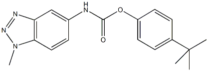 4-tert-butylphenyl 1-methyl-1H-1,2,3-benzotriazol-5-ylcarbamate Structure