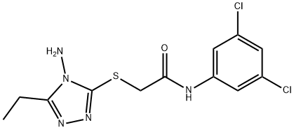 2-[(4-amino-5-ethyl-4H-1,2,4-triazol-3-yl)sulfanyl]-N-(3,5-dichlorophenyl)acetamide 구조식 이미지