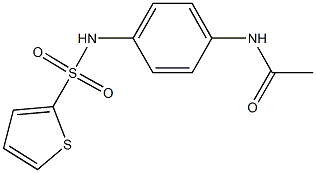 N-{4-[(2-thienylsulfonyl)amino]phenyl}acetamide 구조식 이미지