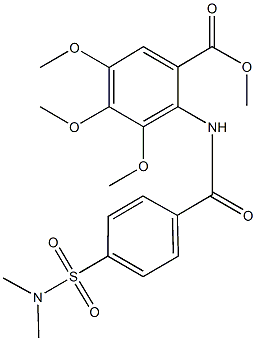 methyl 2-({4-[(dimethylamino)sulfonyl]benzoyl}amino)-3,4,5-trimethoxybenzoate 구조식 이미지