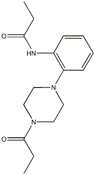 N-[2-(4-propionyl-1-piperazinyl)phenyl]propanamide Structure