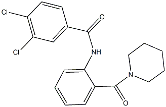 3,4-dichloro-N-[2-(1-piperidinylcarbonyl)phenyl]benzamide Structure
