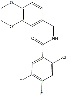 2-chloro-N-(3,4-dimethoxybenzyl)-4,5-difluorobenzamide Structure