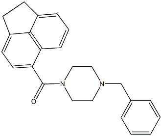 1-benzyl-4-(1,2-dihydro-5-acenaphthylenylcarbonyl)piperazine 구조식 이미지