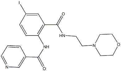 N-[4-iodo-2-({[2-(4-morpholinyl)ethyl]amino}carbonyl)phenyl]nicotinamide 구조식 이미지