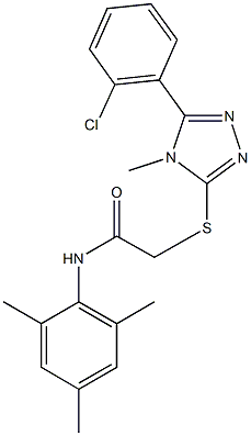2-{[5-(2-chlorophenyl)-4-methyl-4H-1,2,4-triazol-3-yl]sulfanyl}-N-mesitylacetamide Structure